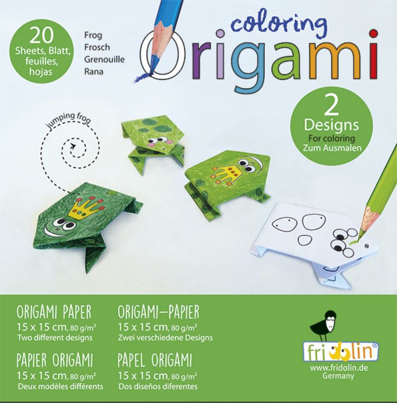Origami | Frosch | coloring | 2 Designs