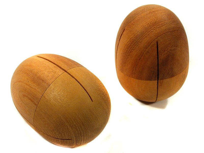Ei Shaker Shaker Eier geschlitztes Holz Shaker Ei aus Holz Schüttelidiophone Rasseln