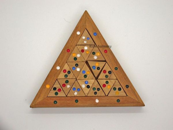 Geduldspiel | Farben Dreieck | Holz