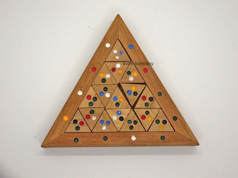 Denkspiel | Farben Dreieck | Holz