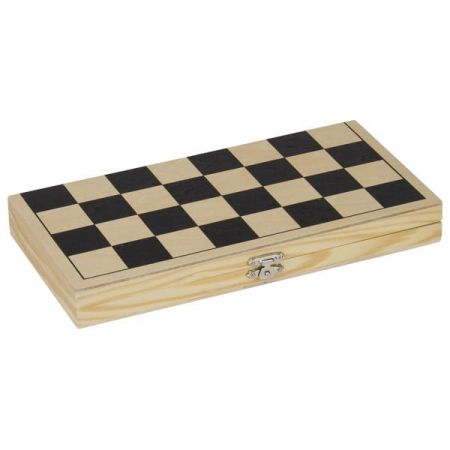 Schach Schachspiel aus Holz in Klapp-Box