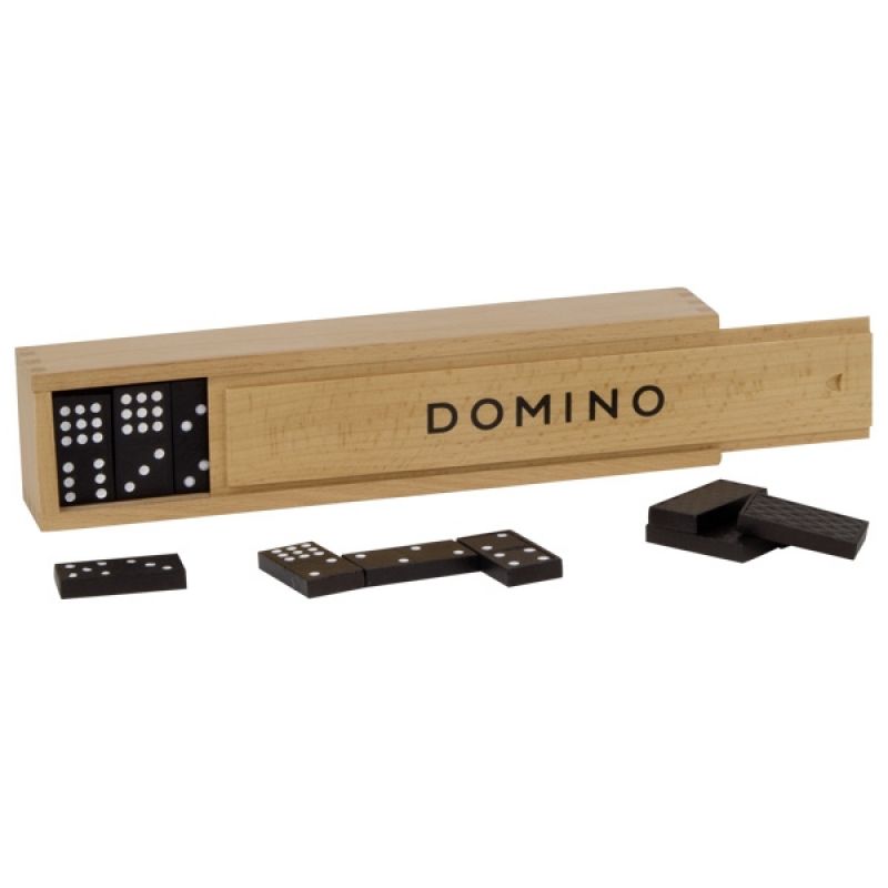 Dominospiel im Holzkasten 55 Teile