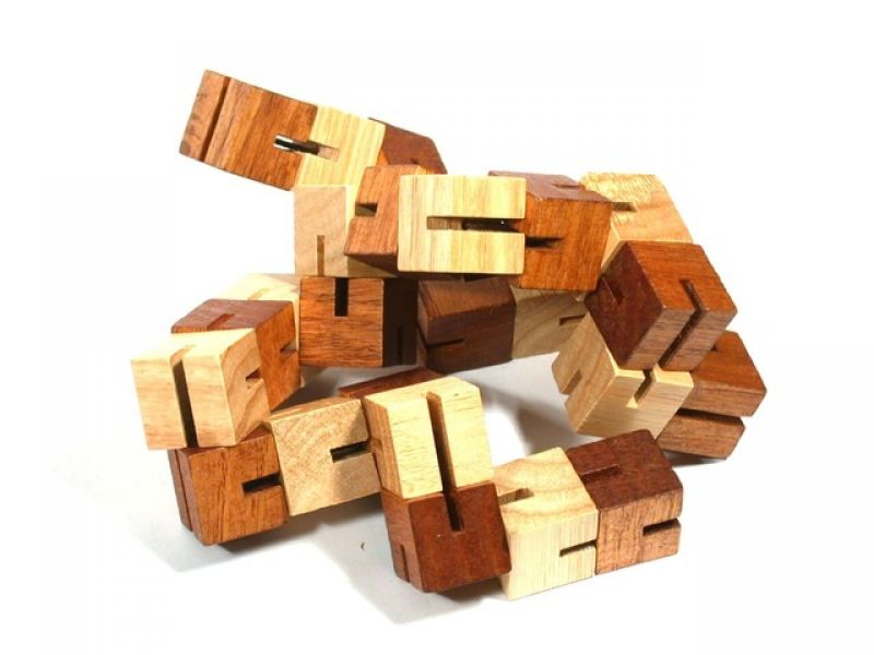 Schlangenpuzzle | Holz leichte Variante