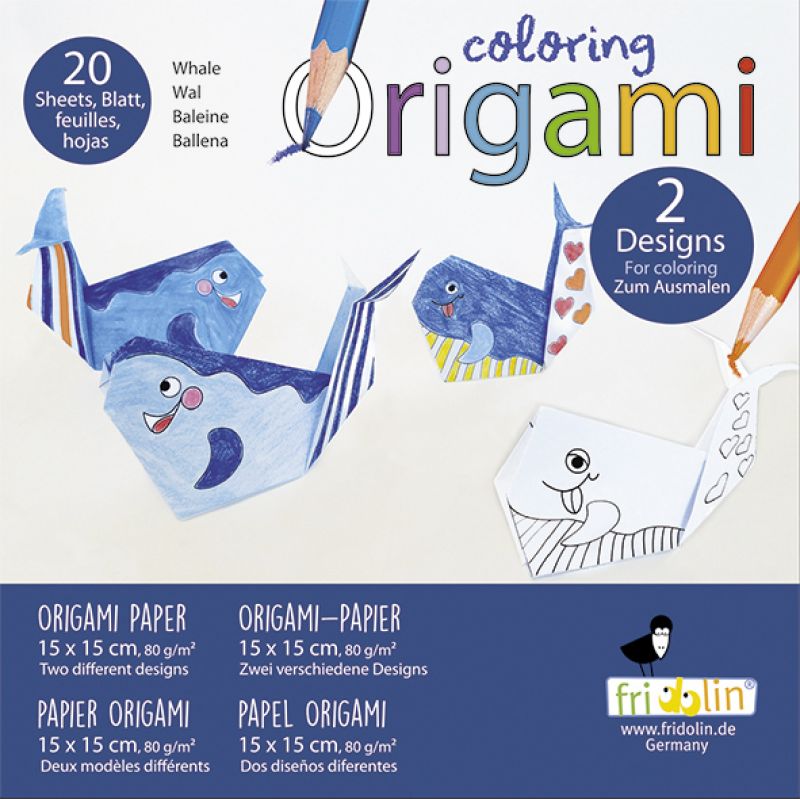 Origami | Wal | coloring | 2 Designs