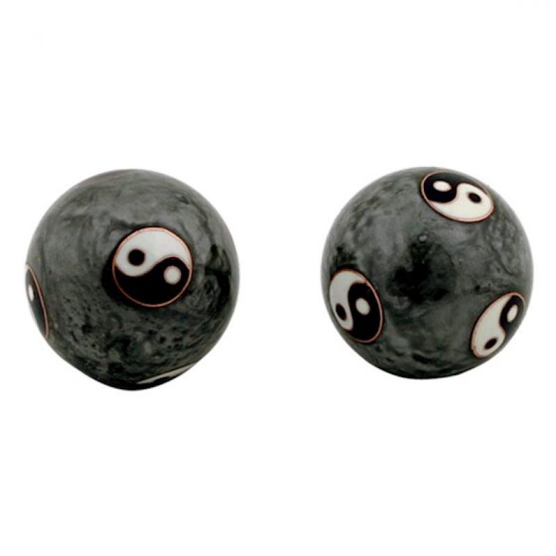 1 Paar Qi Gong Kugeln Yin Yang grau ☯ Klangkugeln 1 Paar Qi Gong Kugeln Yin Yang grau ☯ Klangkugeln