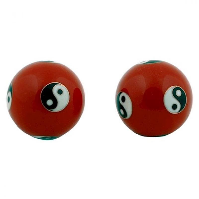 Klangkugeln 35 mm | 1Paar Qi Gong Kugeln Yin Yang rot Klangkugeln 35 mm | 1Paar Qi Gong Kugeln Yin Yang rot
