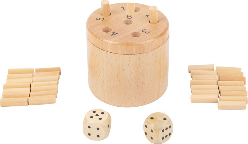 Würfelspiel 6 raus | Holz Reisespiel Würfelspiel 6 raus | Holz Reisespiel