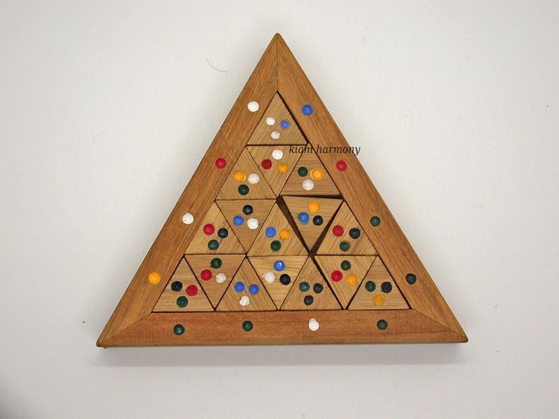 Denkspiel | Farben Dreieck | Holz