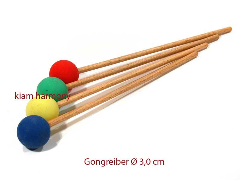 GongReiber, Reibestab, Gummischlägel für Gongs, Klangschalen u. Zimbeln Ø 3 cm