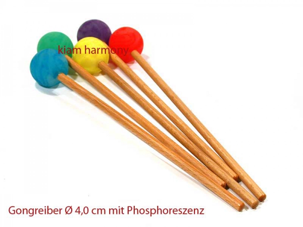 Gongreiber 4 cm leuchtend aus Natur Kautschuk Gongreiber 4 cm leuchtend aus Natur Kautschuk