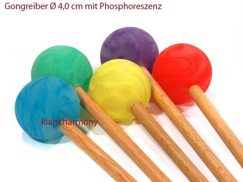 Gongreiber, Gummischlägel Ø 4cm für Gongs oder Klangschalen Phosphoreszenz Gongreiber, Gummischlägel Ø 4cm für Gongs oder Klangschalen Phosphoreszenz