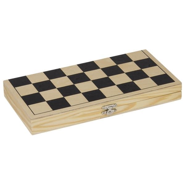 Schach Schachspiel aus Holz in Klapp-Box