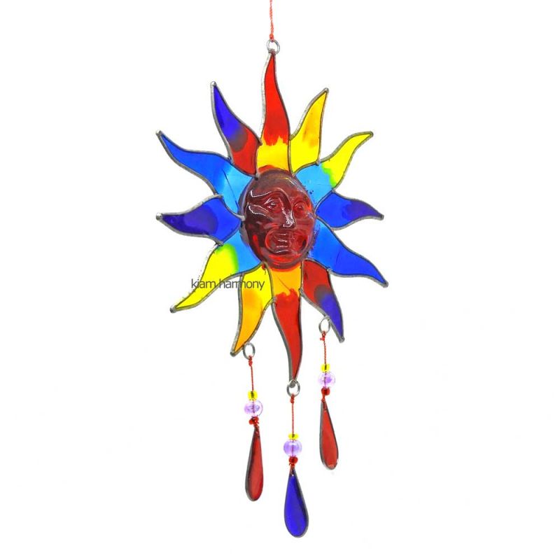 Suncatcher Sonnenfänger Sonne mit 2 Gesichtern