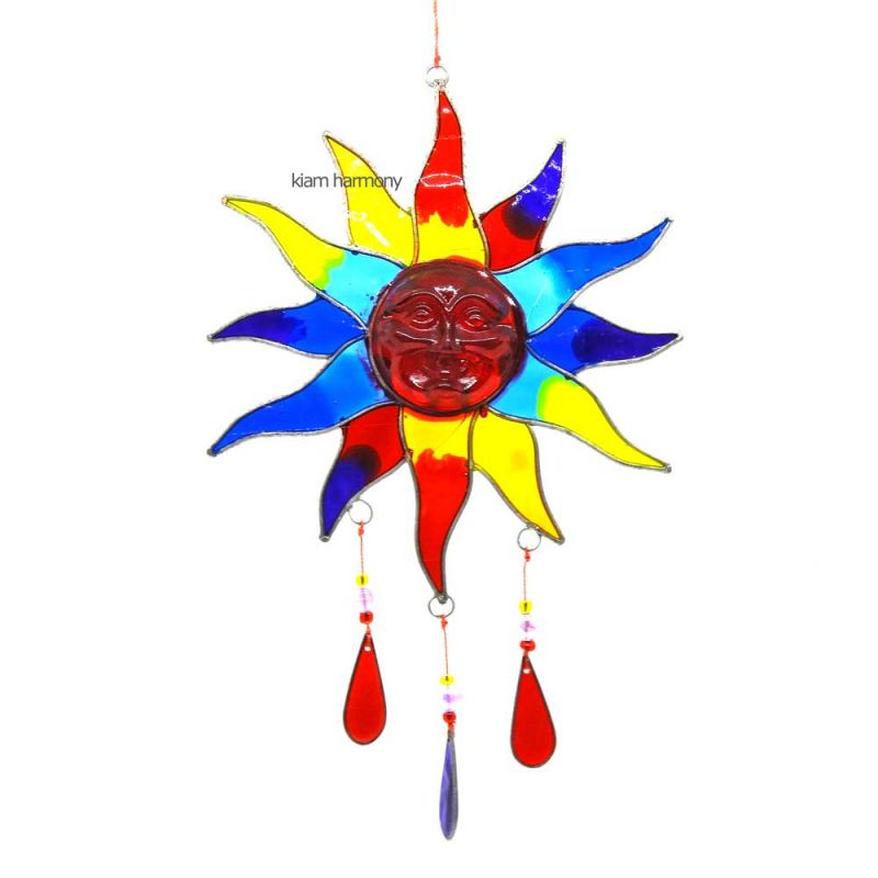 Suncatcher Sonnenfänger Sonne mit 2 Gesichtern