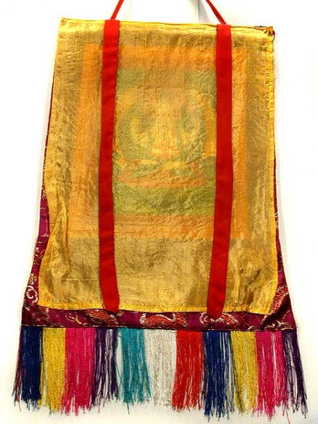 Thangka mit Rahmung - Bodhisattva Avalokiteshvara Lokeshvar Thangka mit Rahmung - Bodhisattva Avalokiteshvara Lokeshvar