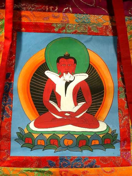 Der rote Buddha Amitabha mit seiner Partnerin Pandara