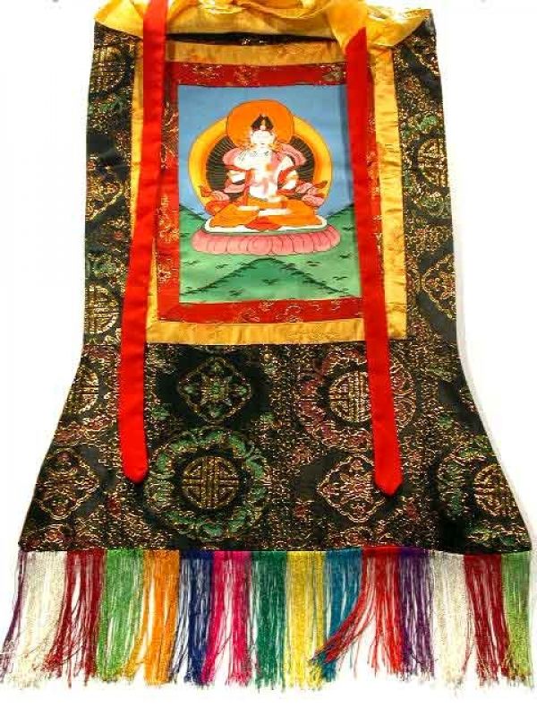 Thangka mit Rahmung - 6. Dhyani Buddha VAJRASATTVA Thangka mit Rahmung - 6. Dhyani Buddha VAJRASATTVA
