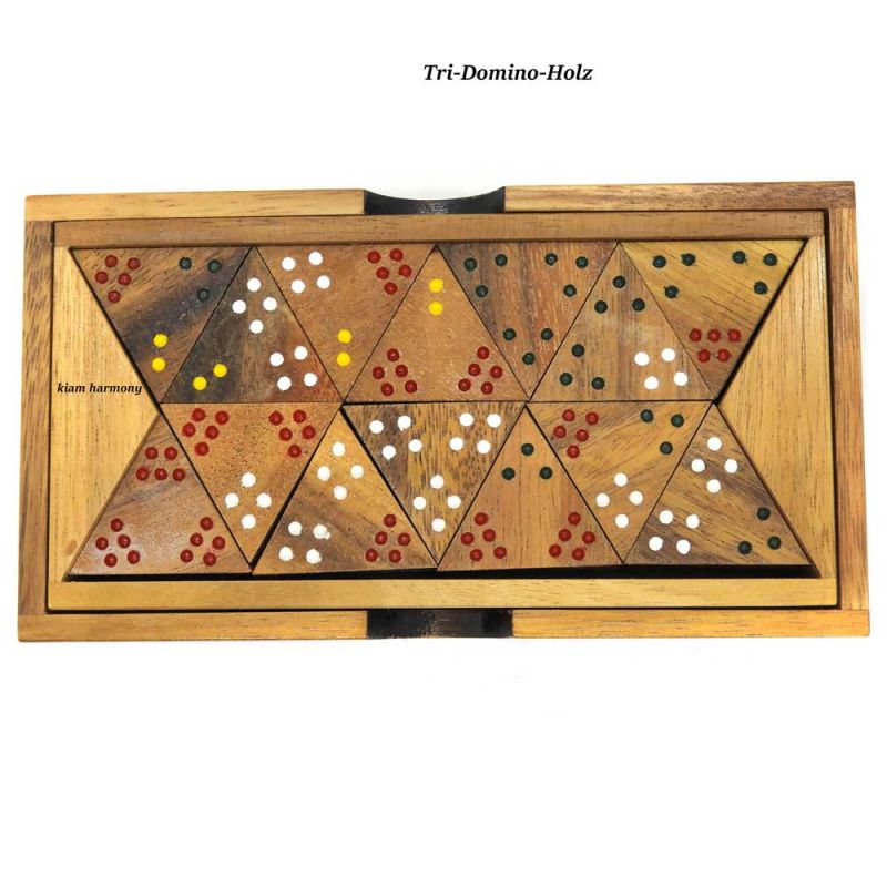 Domino Spiel aus Holz Tri-Domino