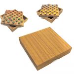Dame | Steckspiel aus Holz | Reisespiel