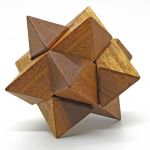 Geduldspiel | Stern | Holz 6 Teile